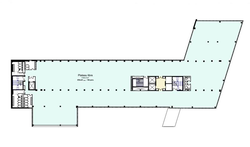 Bureau - 1 709 m²