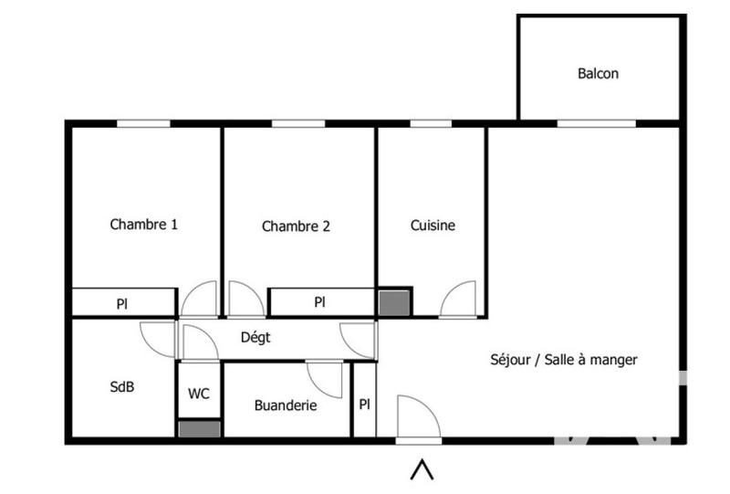 Appartement - 80 m² - 3 pièces