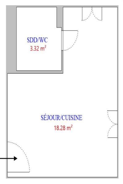 Appartement - 22 m² - 1 pièce
