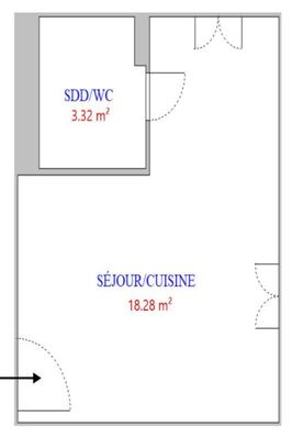 Appartement - 22 m² - 1 pièce