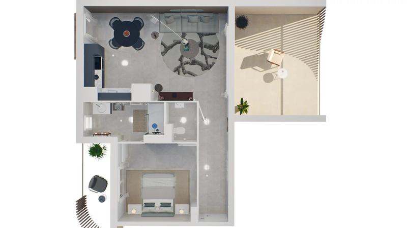 Appartement - 52 m² - 2 pièces