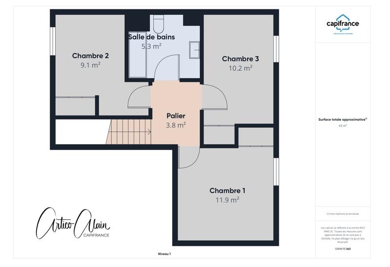 Maison - 86 m² - 4 pièces