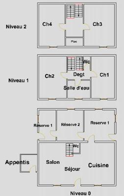 Corps de ferme - 104 m² - 6 pièces