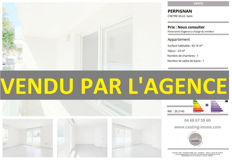 Appartement - 44 m² - 2 pièces