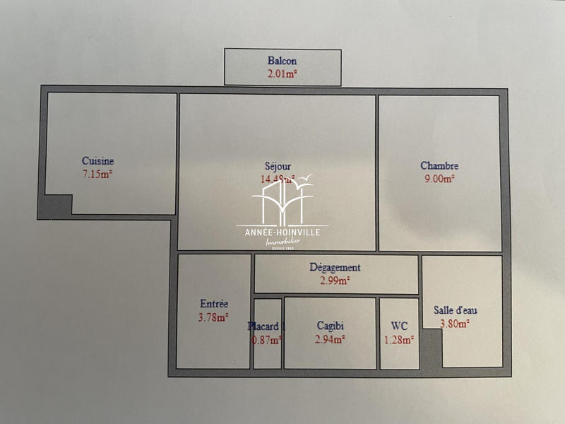 Appartement - 46 m² - 2 pièces