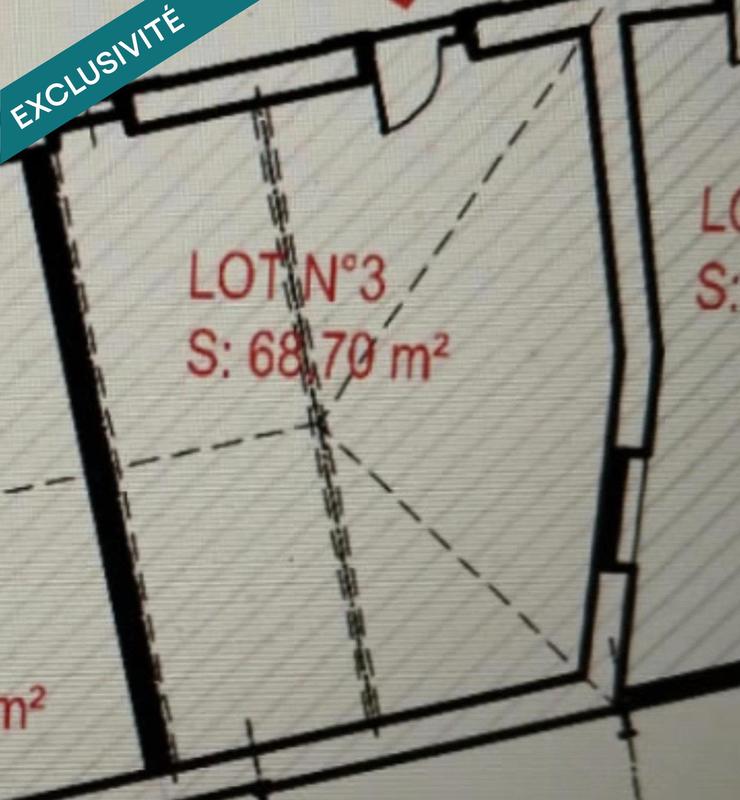 Appartement - 68 m² - 1 pièce