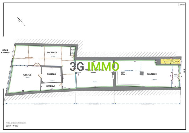 Local commercial - 261 m² - 6 pièces