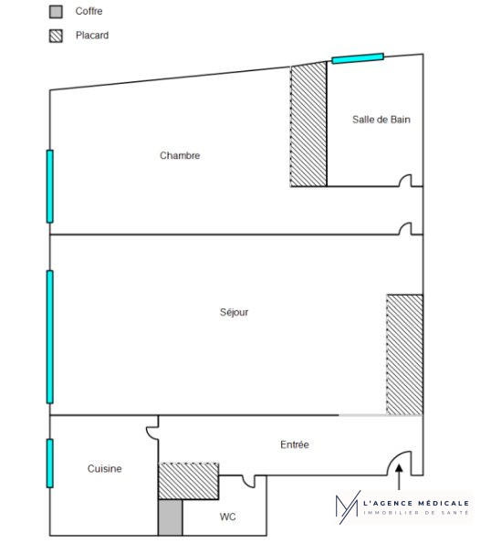 Bureau - 48 m² - 2 pièces