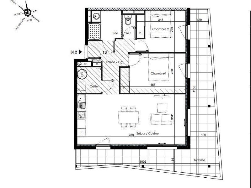 Appartement - 66 m² - 3 pièces