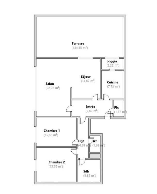 Appartement - 95 m² - 4 pièces
