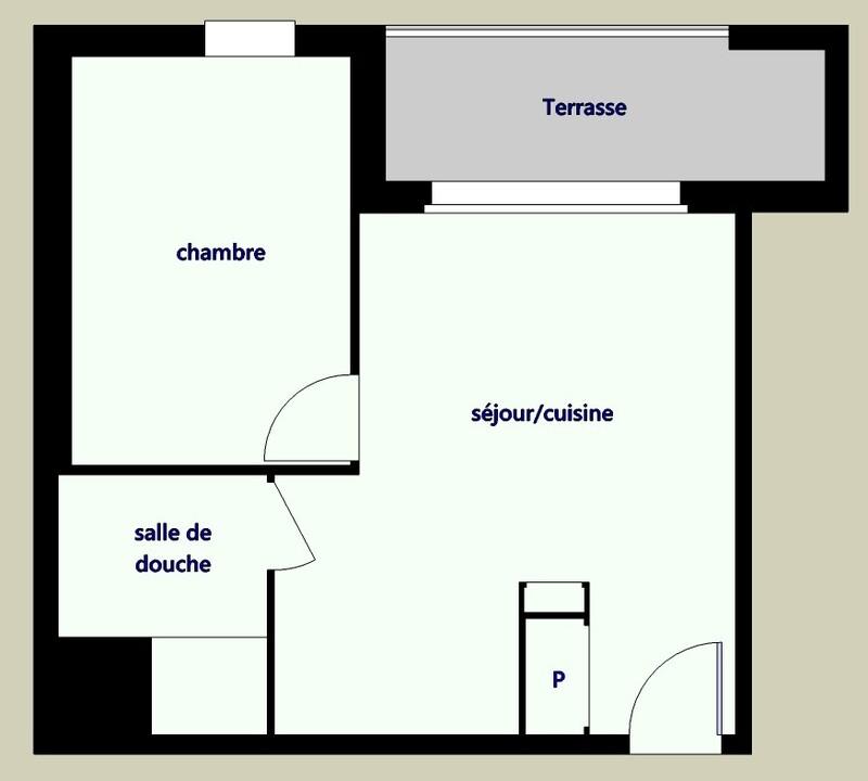 Appartement - 38 m² - 2 pièces
