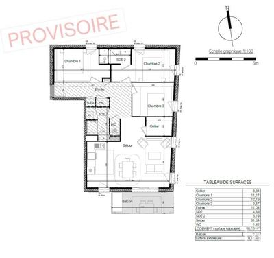 Appartement - 88 m² - 4 pièces