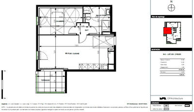 Appartement - 47 m² - 2 pièces