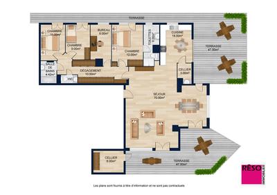 Appartement - 138 m² - 5 pièces