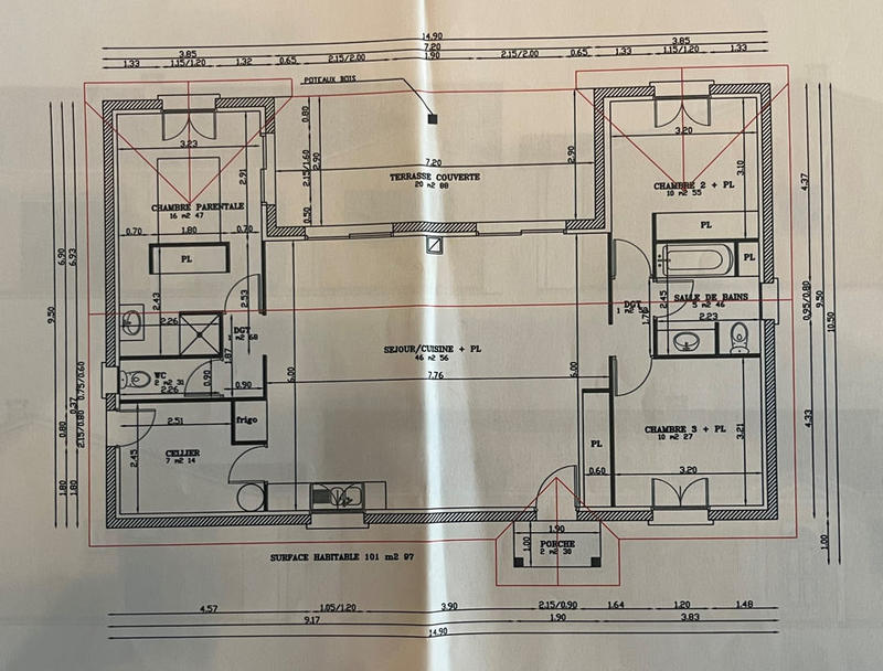 Maison - 102 m² - 4 pièces