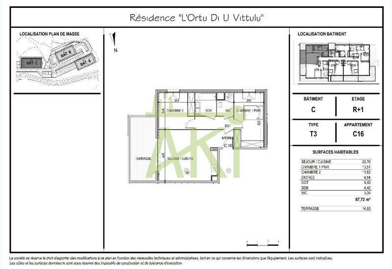 Appartement - 68 m² - 3 pièces
