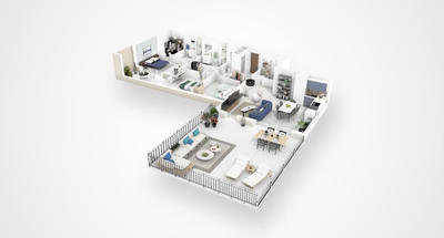 Appartement - 108 m² - 4 pièces