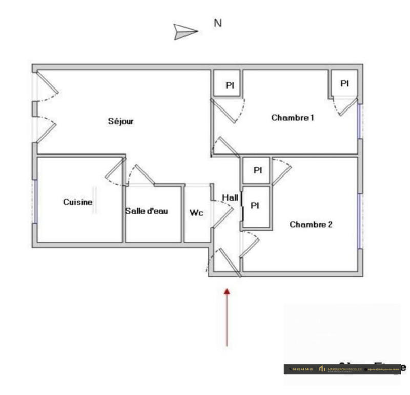 Appartement - 77 m² - 3 pièces