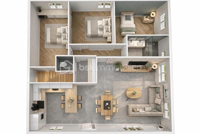 Maison - 90 m² - 5 pièces