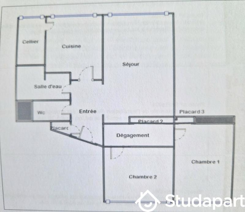 Chambre - 62 m² - 1 pièce