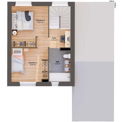 Maison - 78 m² - 5 pièces