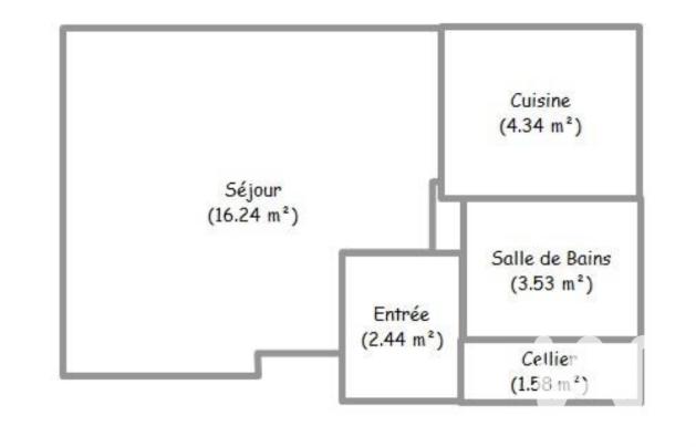 Studio - 28 m² - 1 pièce