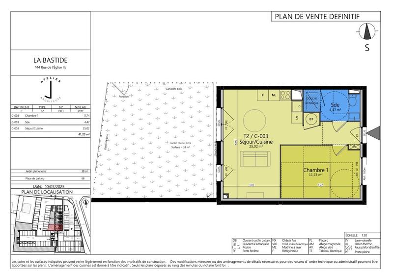 Appartement - 41 m² - 2 pièces