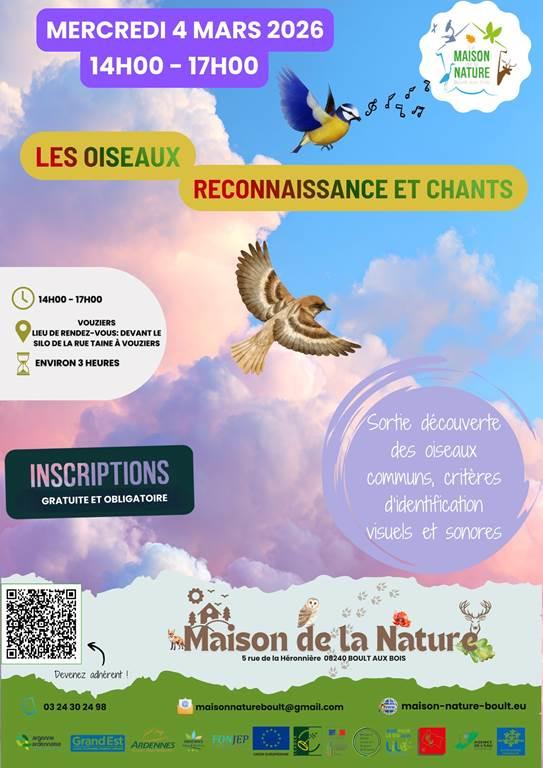 Les oiseaux, reconnaissance et chants