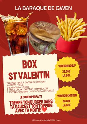 Menu Saint Valentin à la baraque de Gwen