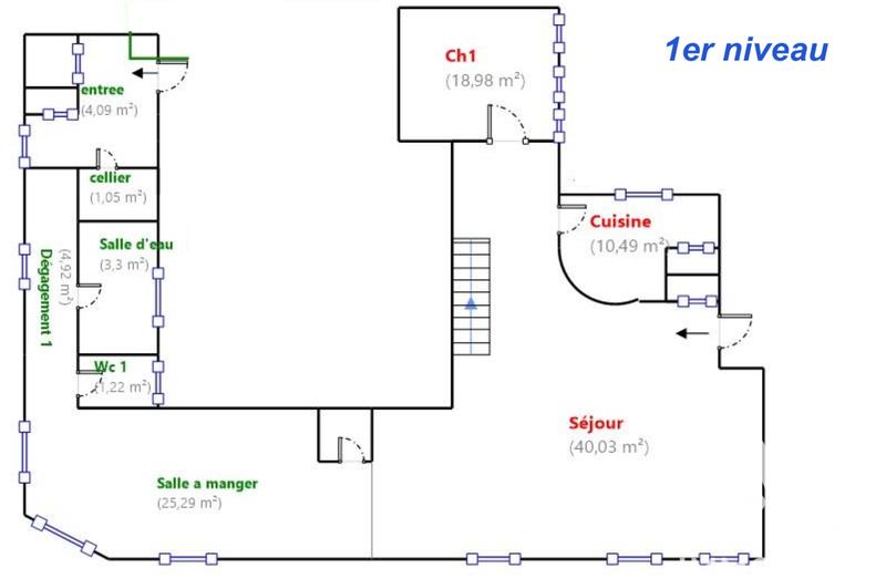 Appartement - 163 m² - 7 pièces