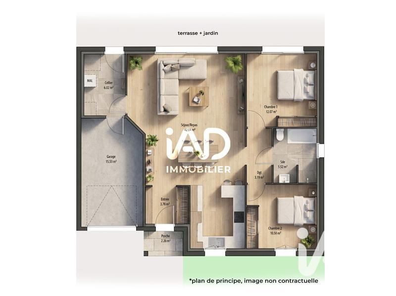 Maison de village - 83 m² - 3 pièces