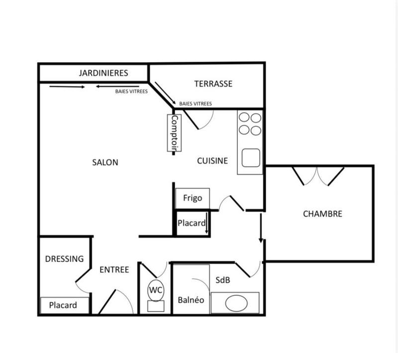 Appartement - 50 m² - 2 pièces