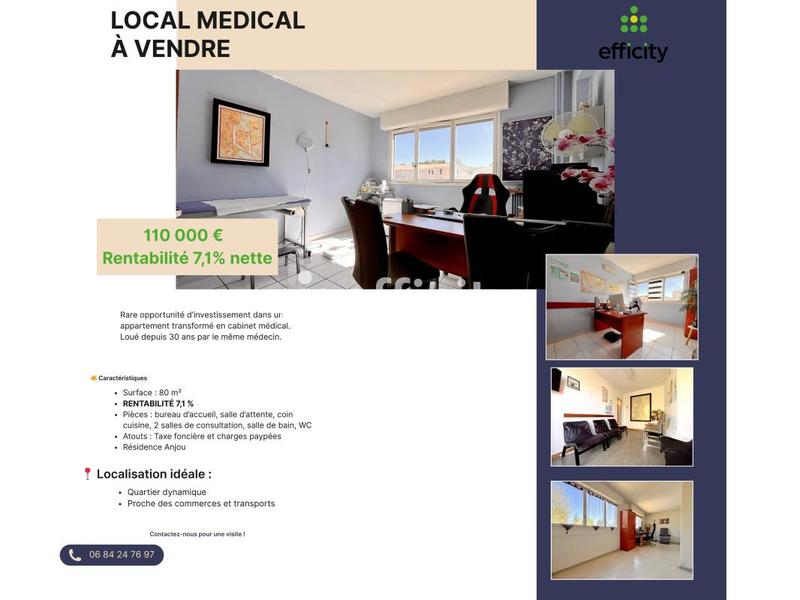 Appartement - 80 m² - 3 pièces