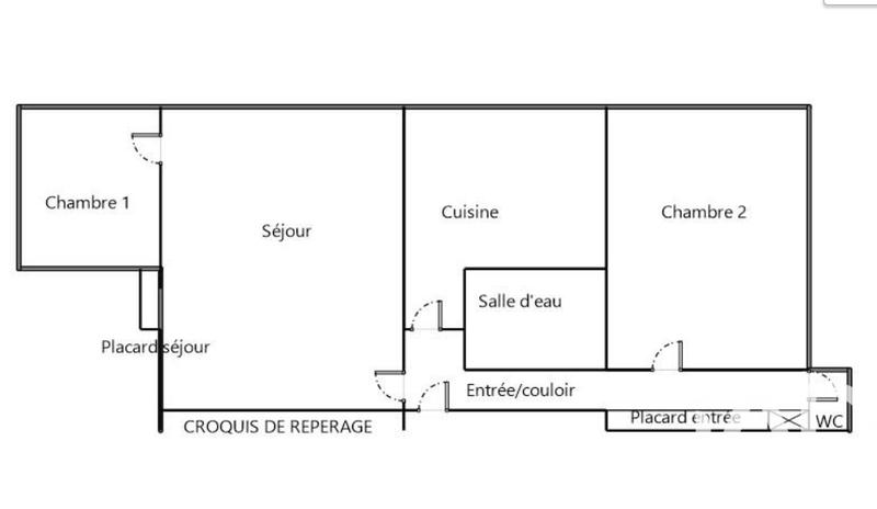 Appartement - 57 m² - 3 pièces