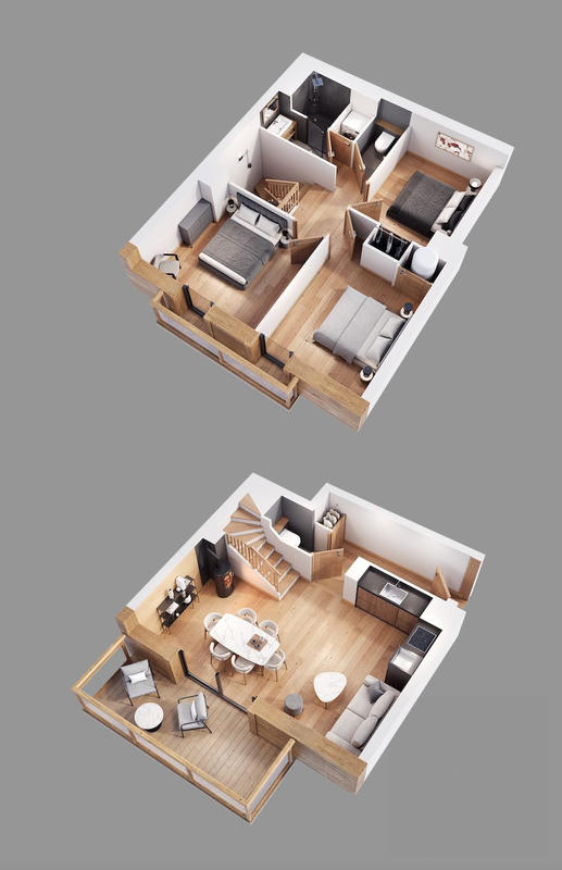 Duplex - 65 m² - 4 pièces