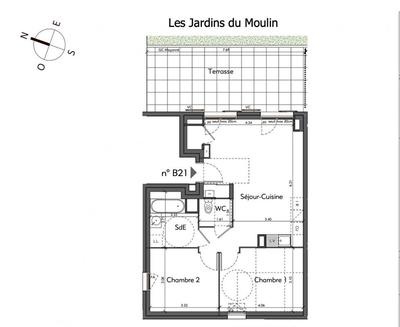 Appartement - 58 m² - 3 pièces