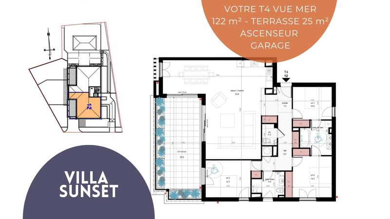 Appartement - 122 m² - 4 pièces