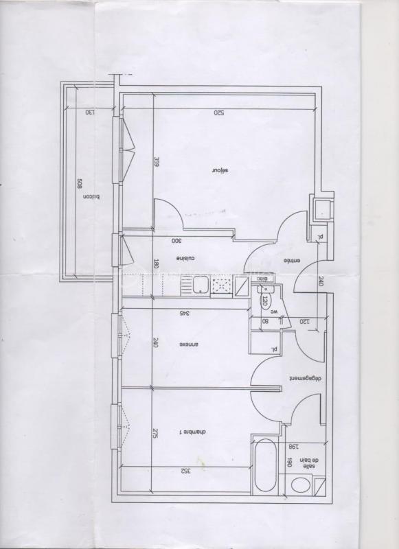 Appartement - 56 m² - 3 pièces