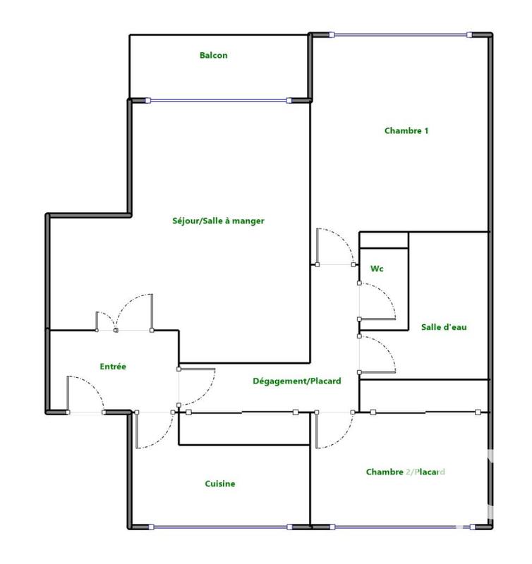 Appartement - 68 m² - 3 pièces
