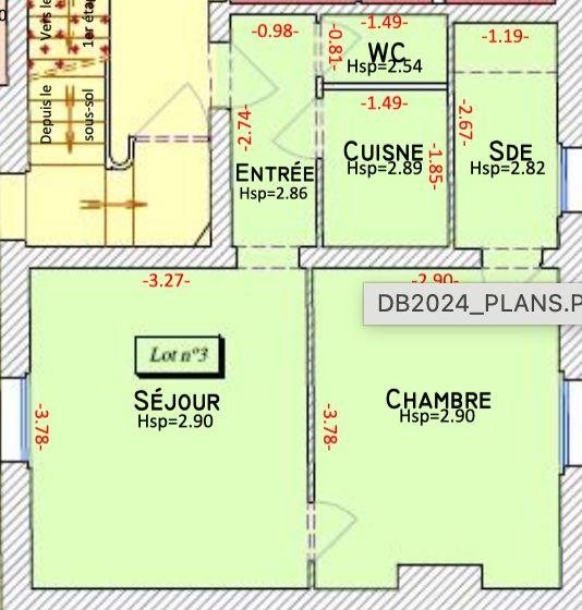 Appartement - 35 m² - 2 pièces