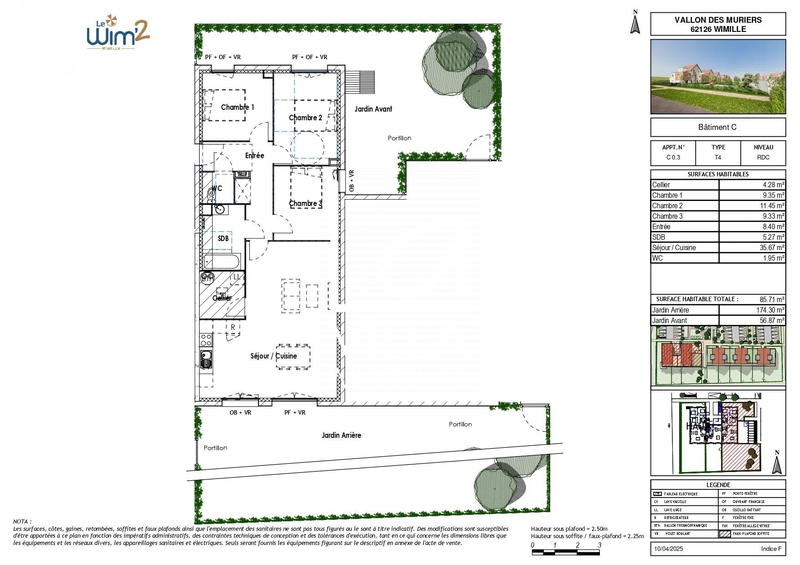 Appartement - 85 m² - 4 pièces