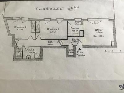 Appartement - 57 m² - 3 pièces