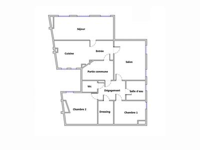 Appartement - 80 m² - 4 pièces