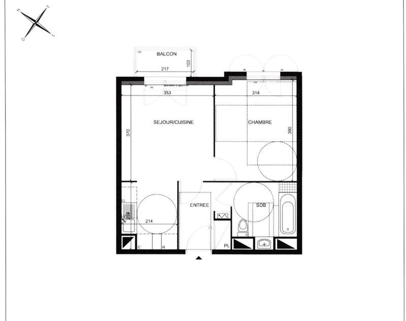 Appartement - 41 m² - 2 pièces