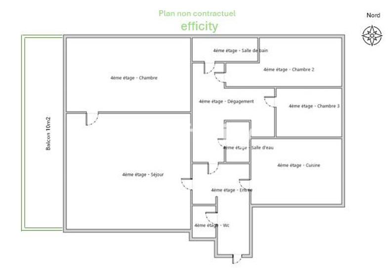 Appartement - 93 m² - 4 pièces