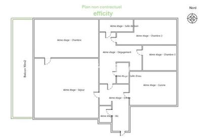 Appartement - 93 m² - 4 pièces