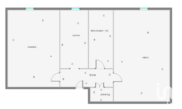 Appartement - 39 m² - 2 pièces