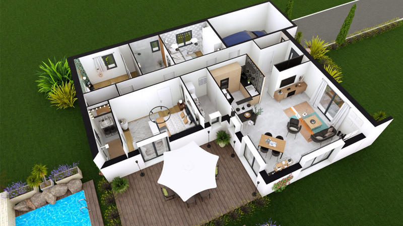 Maison - 100 m² - 4 pièces