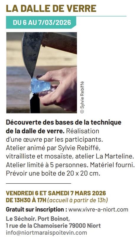 Atelier découverte "La dalle de verre" à Niort