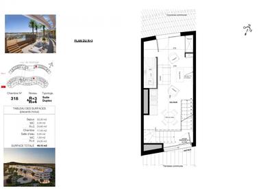 Appartement - 49 m² - 2 pièces
